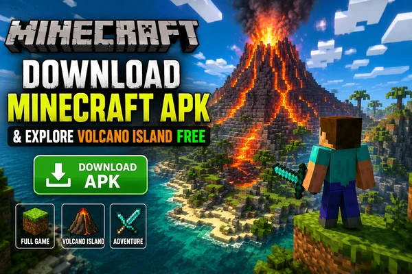 Download Minecraft APK & Explore Volcano Island Free